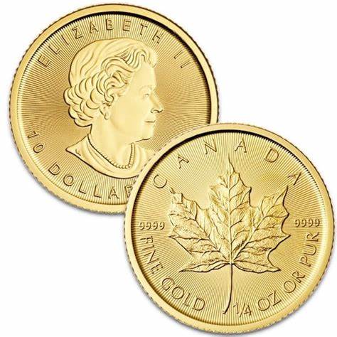 Gold Canadian Maple Leaf 1/4 ozt