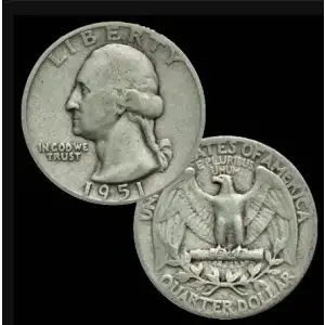 US 90% JUNK SILVER ROLL - Pre 1965 - Quarter