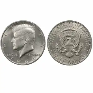 US 90% UNC JUNK SILVER ROLL - Pre 1965 - Half