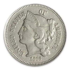 Three Cents (1851 - 1873) Nickel - Circulated